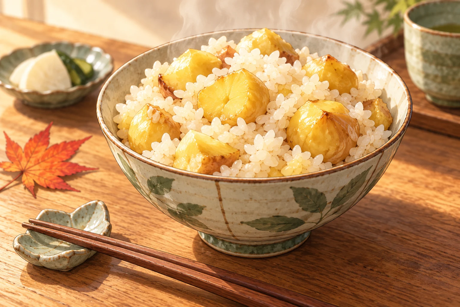 栗ご飯(秋の炊き込みご飯・栗名月に)