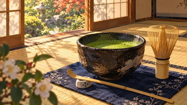 抹茶の茶碗・茶筅・茶杓のイメージ