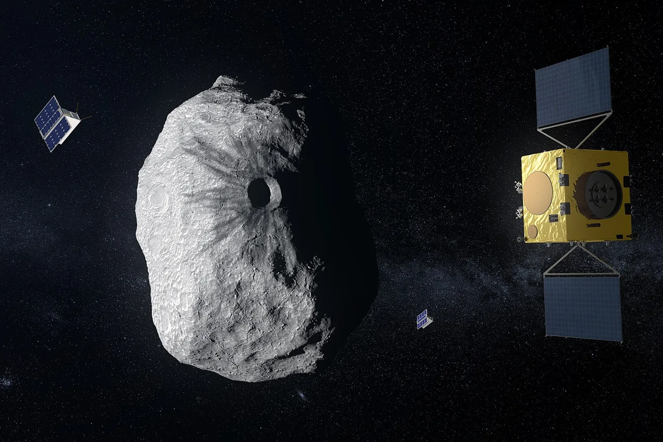 探査機ヘラ、2つの小惑星を別々に捉える：地球を守る研究の一歩